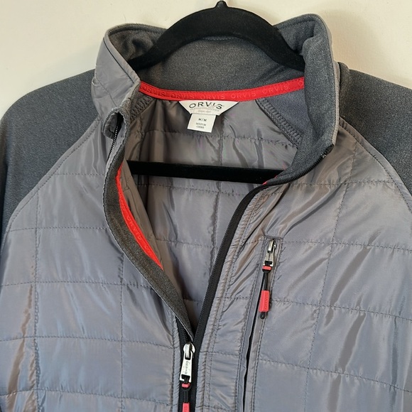 Orvis Classic Collection Quilted Puffer Jacket Gray medium men’s - Picture 2 of 7